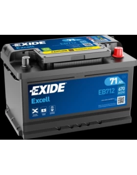 Μπαταρία Αυτοκινήτου 71Ah 670A EXIDE EXCELL EB712