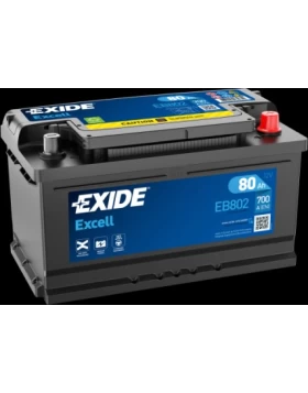 Μπαταρία Αυτοκινήτου 80Ah 700A EXIDE EXCELL EB802