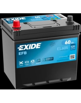Μπαταρία Αυτοκινήτου 60Ah 520A EXIDE EL605 EFB Start & Stop