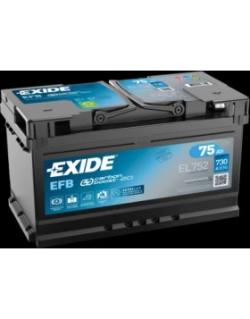 Μπαταρία Αυτοκινήτου 75Ah 730A EXIDE EL752 EFB Start & Stop