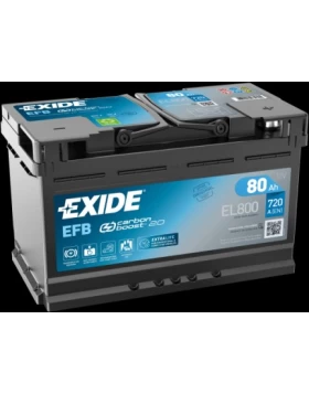 Μπαταρία Αυτοκινήτου 80Ah 720A EXIDE EL800 EFB Start & Stop