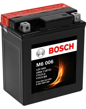 YTX7L-BS Μπαταρία Μοτοσυκλέτας BOSCH M6006 AGM 6Ah 100A