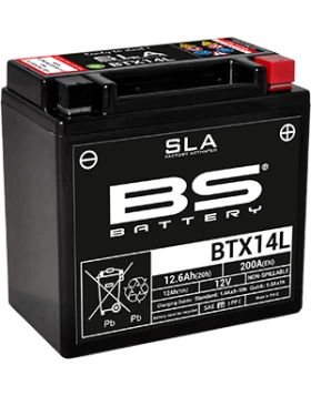 BTX14L (YTX14L) SLA Μπαταρία Μοτοσυκλέτας BS 12V 12.6Ah