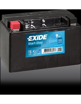 Μπαταρία αυτοκινήτου EK091 EXIDE 9Ah 120A Auxiliary AGM Start - Stop