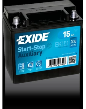 Μπαταρία αυτοκινήτου EK151 EXIDE 15Ah 200A Auxiliary AGM Start - Stop