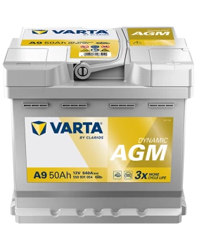Μπαταρία αυτοκινήτου A9 VARTA 50Ah 540A Silver Dynamic AGM Start Stop