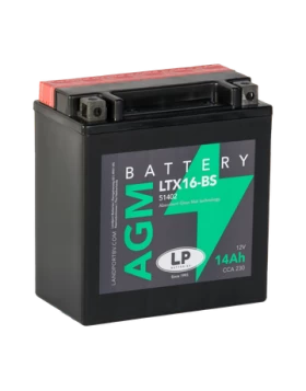 LTX16-BS (YTX16-BS) Μπαταρία Μοτοσυκλέτας LP AGM 12V 14Ah 230A