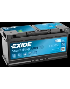 Μπαταρία Αυτοκινήτου 105Ah 950A EXIDE EK1050 AGM Start & Stop
