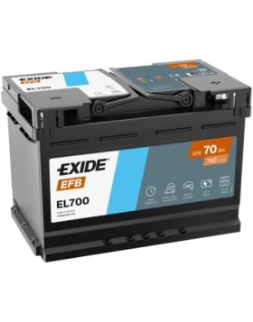 Μπαταρία Αυτοκινήτου 70Ah 760A EXIDE EL700 EFB Start & Stop