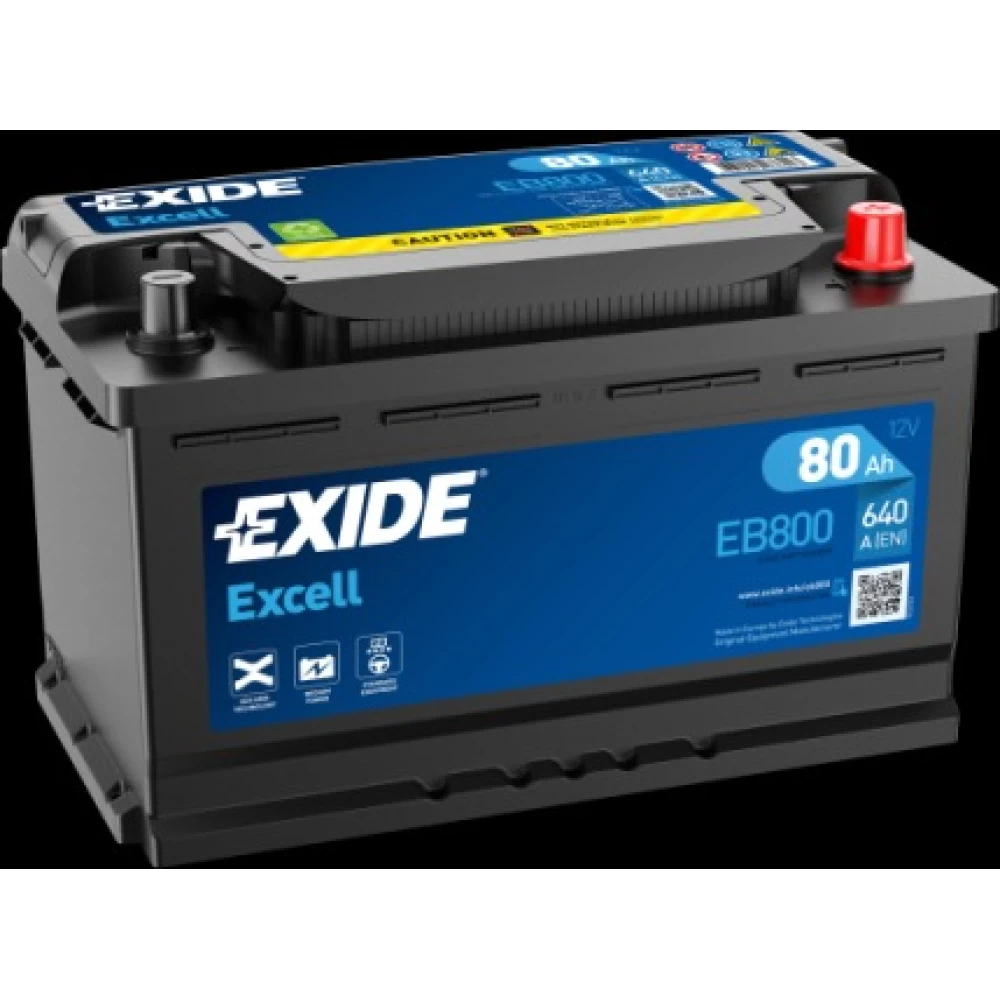 Μπαταρία Αυτοκινήτου 80Ah 640A EXIDE EXCELL EB800