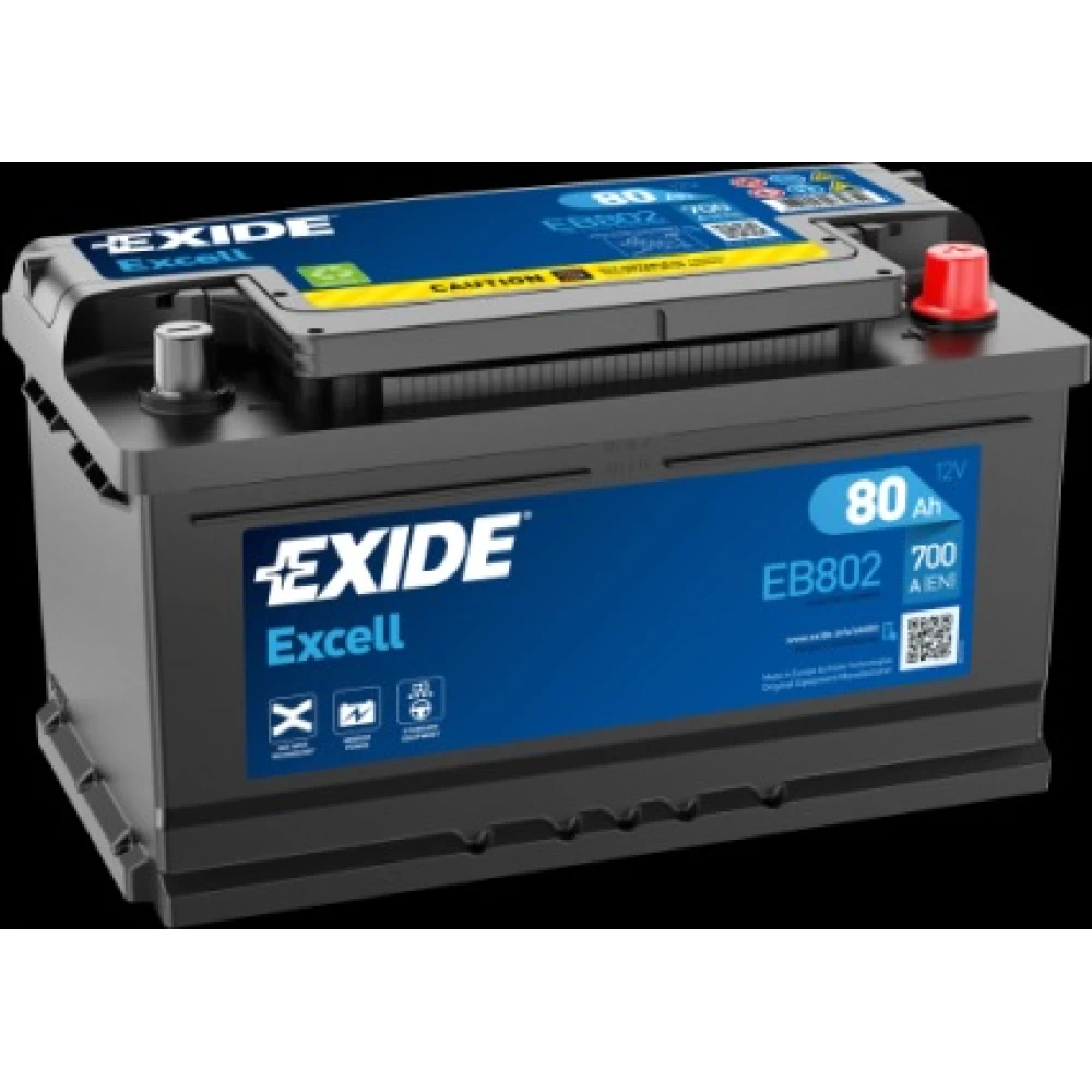 Μπαταρία Αυτοκινήτου 80Ah 700A EXIDE EXCELL EB802
