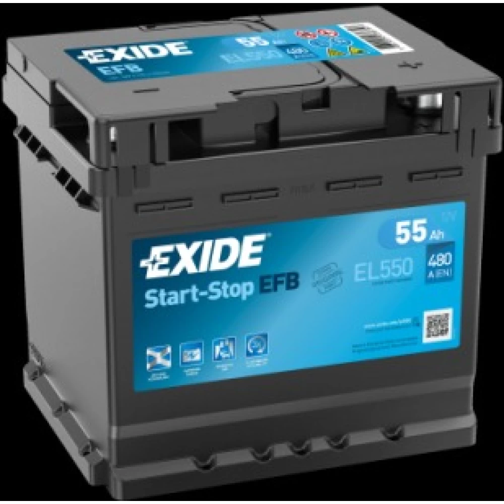 Μπαταρία Αυτοκινήτου 55Ah 480A EXIDE EL550 EFB Start & Stop
