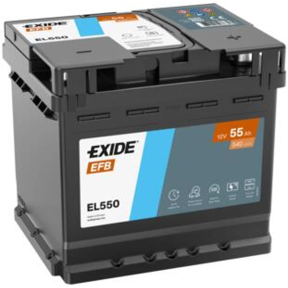 Μπαταρία Αυτοκινήτου 55Ah 480A EXIDE EL550 EFB Start & Stop