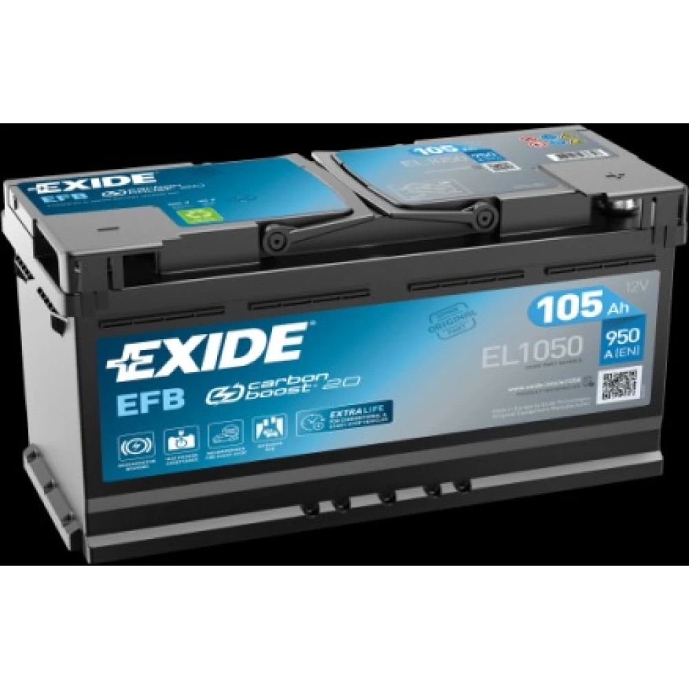 Μπαταρία Αυτοκινήτου 105Ah 950A EXIDE EL1050 EFB Start & Stop