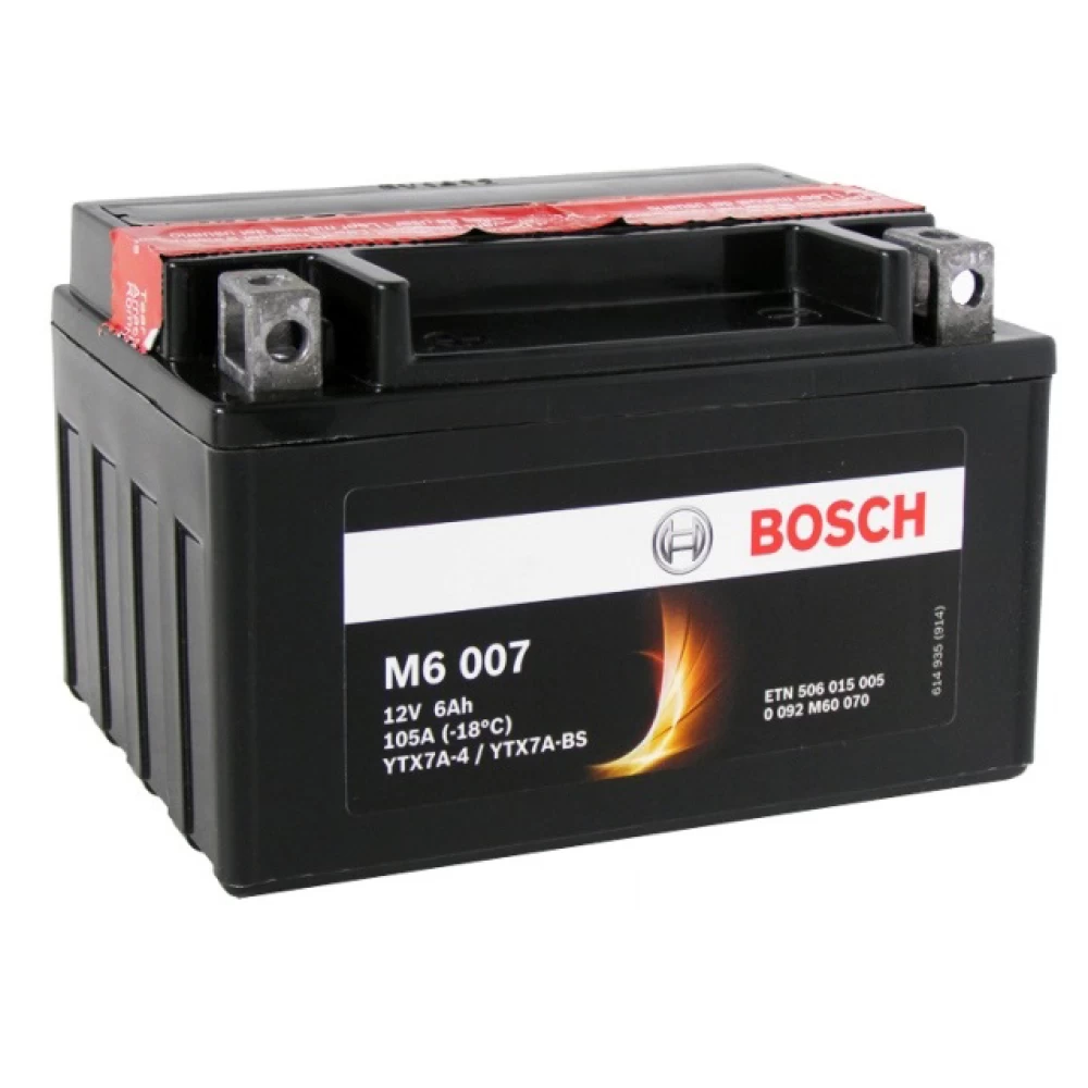 YTX7A-BS Μπαταρία Μοτοσυκλέτας BOSCH M6007 AGM 6Ah