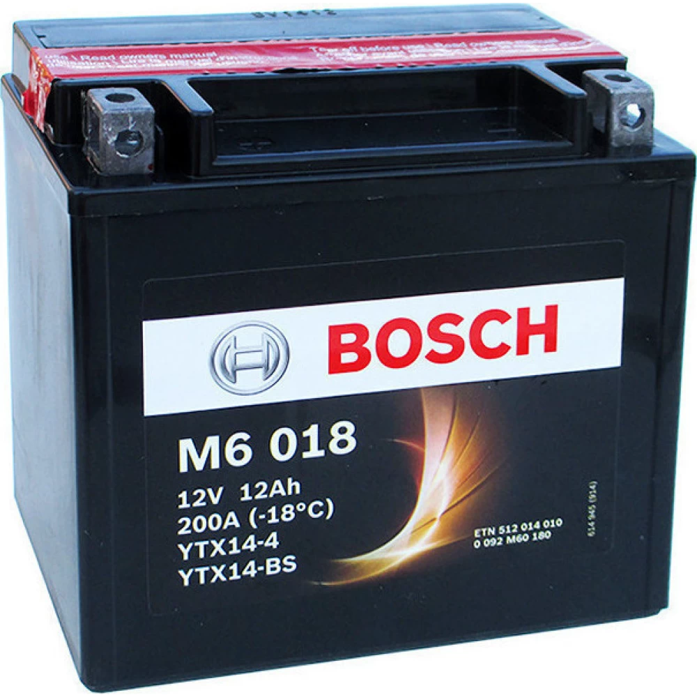 YTX14-BS Μπαταρία Μοτοσυκλέτας BOSCH M6018 AGM 12Ah 200A