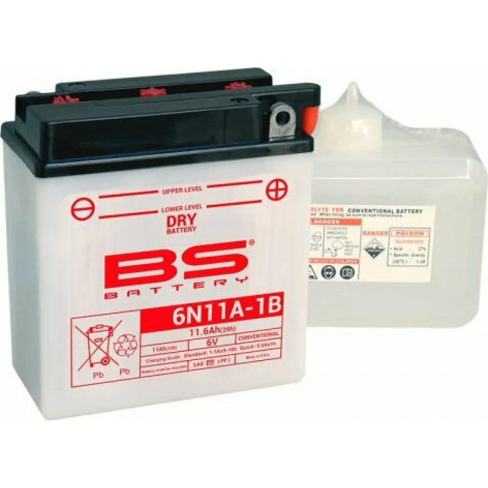 6N11A-1B Μπαταρία Μοτοσυκλέτας BS 6V 11.6Ah