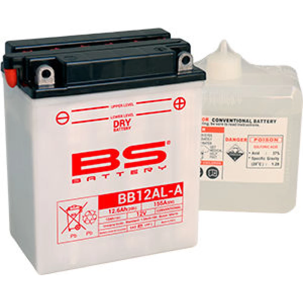 BB12AL-A (YB12AL-A) Μπαταρία Μοτοσυκλέτας BS 12V 12.6Ah