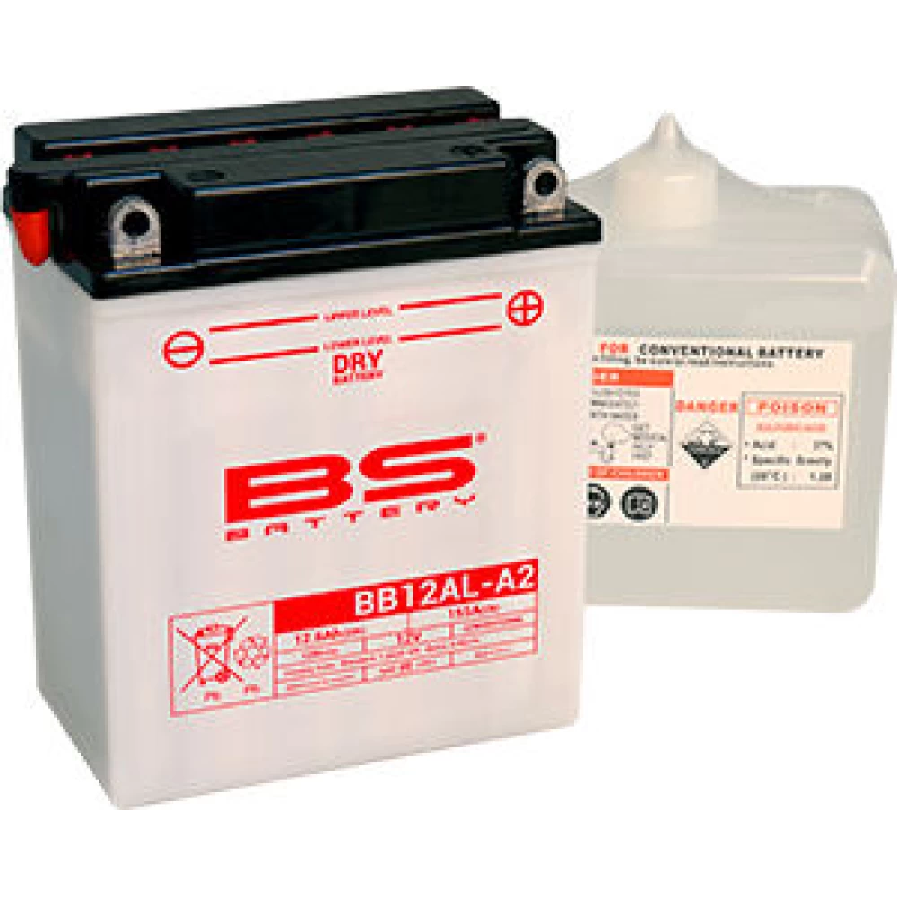 BB12AL-A2 (YB12AL-A2) Μπαταρία Μοτοσυκλέτας BS 12V 12.6Ah
