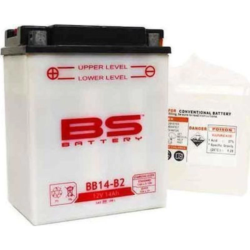 BB14-B2 (YB14-B2) Μπαταρία Μοτοσυκλέτας BS 12V 14.7Ah