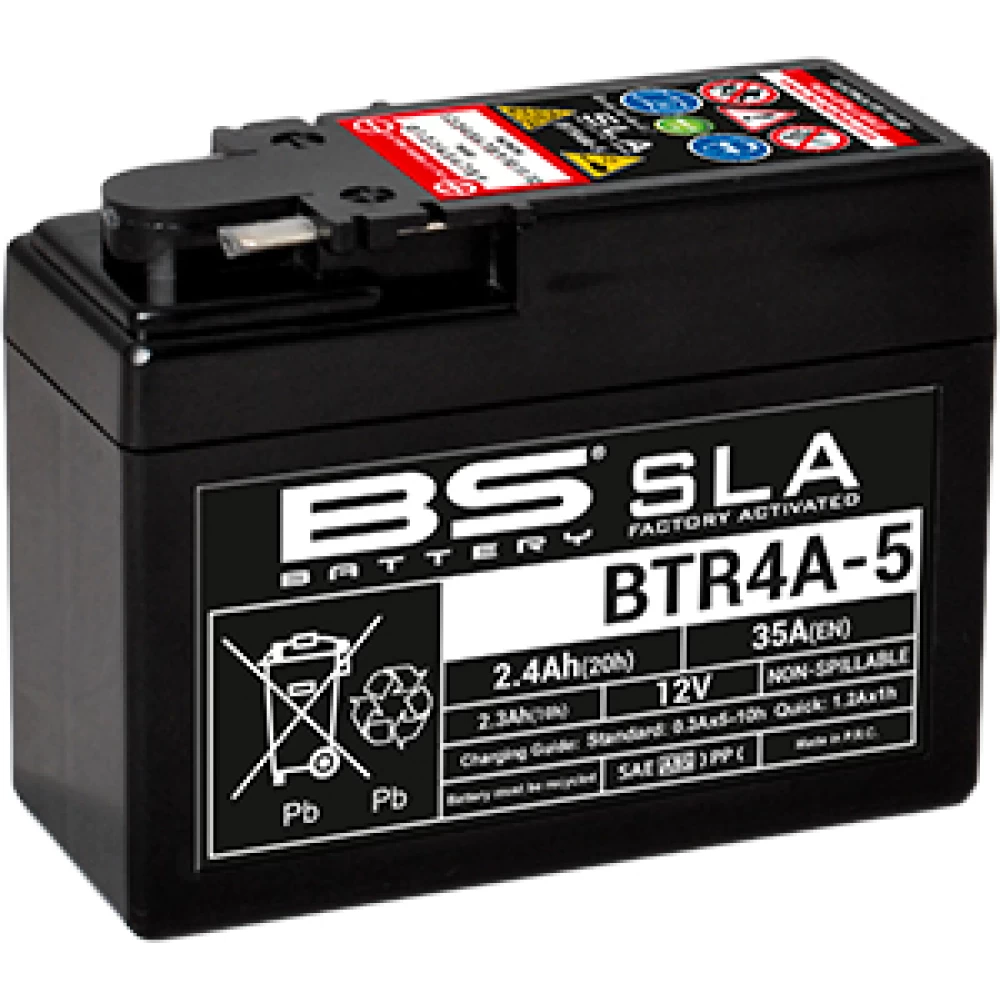 BTR4A-5 (BTR4A-5) SLA Μπαταρία Μοτοσυκλέτας BS 12V 2.4Ah