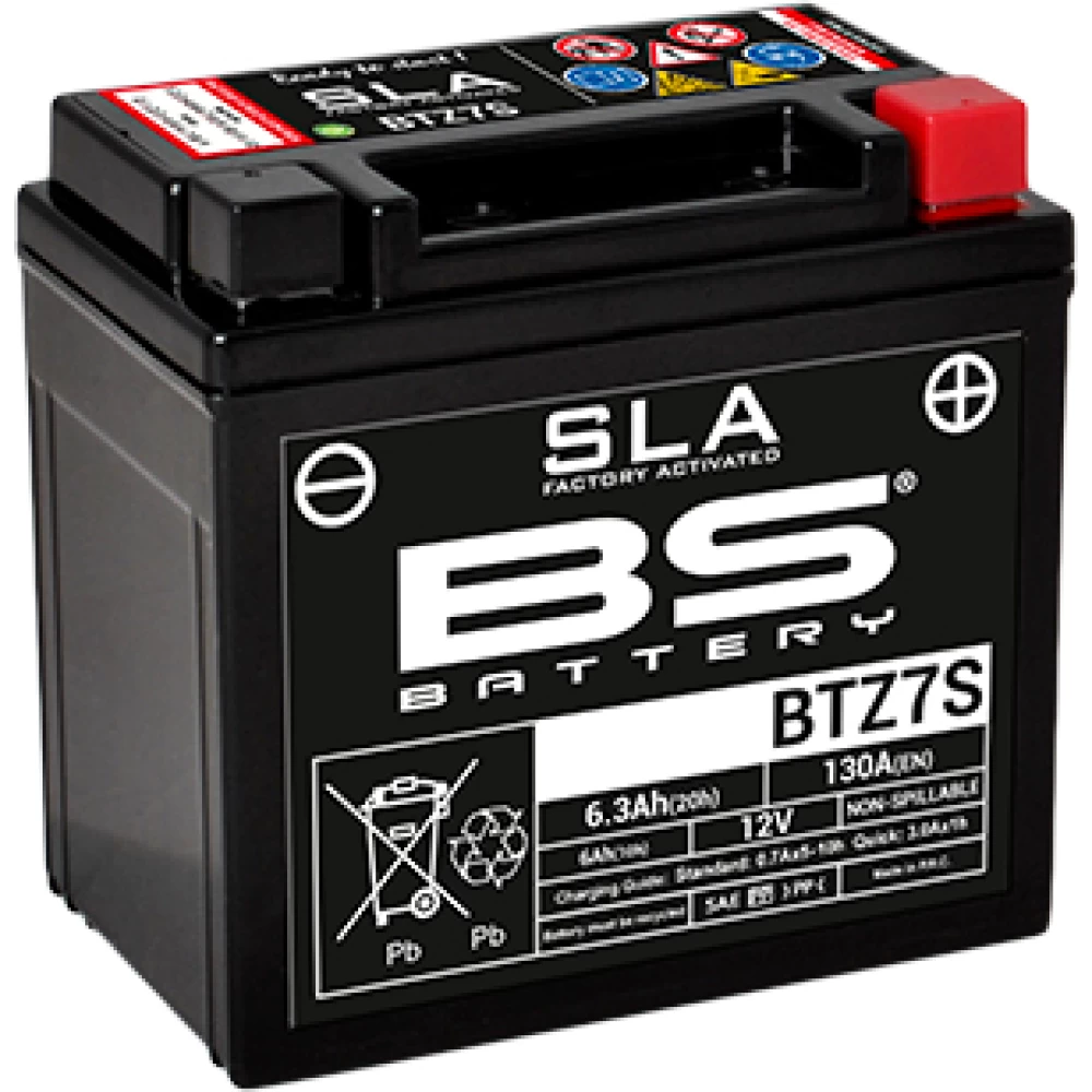 BTZ7S (YTZ7S) SLA Μπαταρία Μοτοσυκλέτας BS 12V 6.3Ah