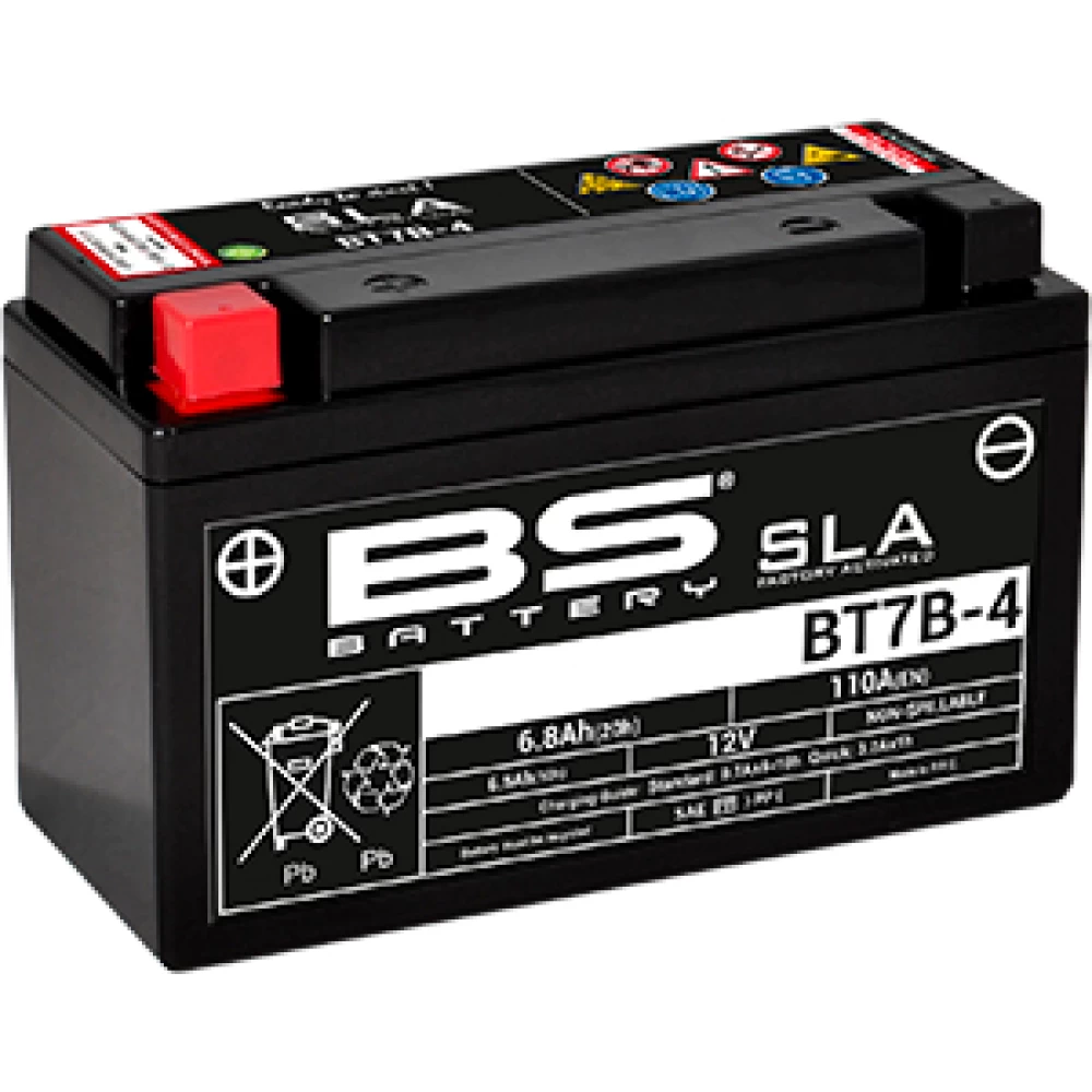 BT7B-4 (YT7B-4) SLA Μπαταρία Μοτοσυκλέτας BS 12V 6.8Ah