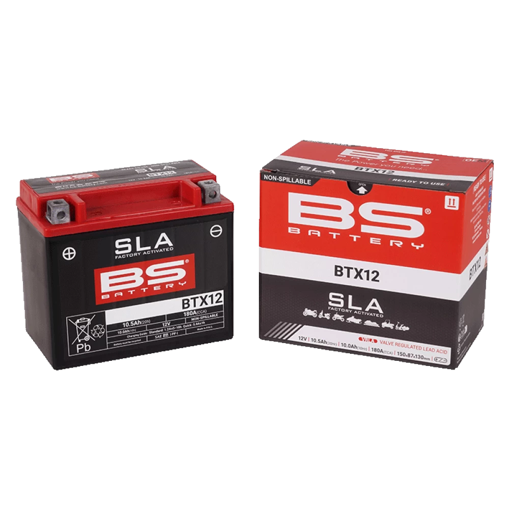 BTX12 (YTX12) SLA Μπαταρία Μοτοσυκλέτας BS 12V 10.5Ah