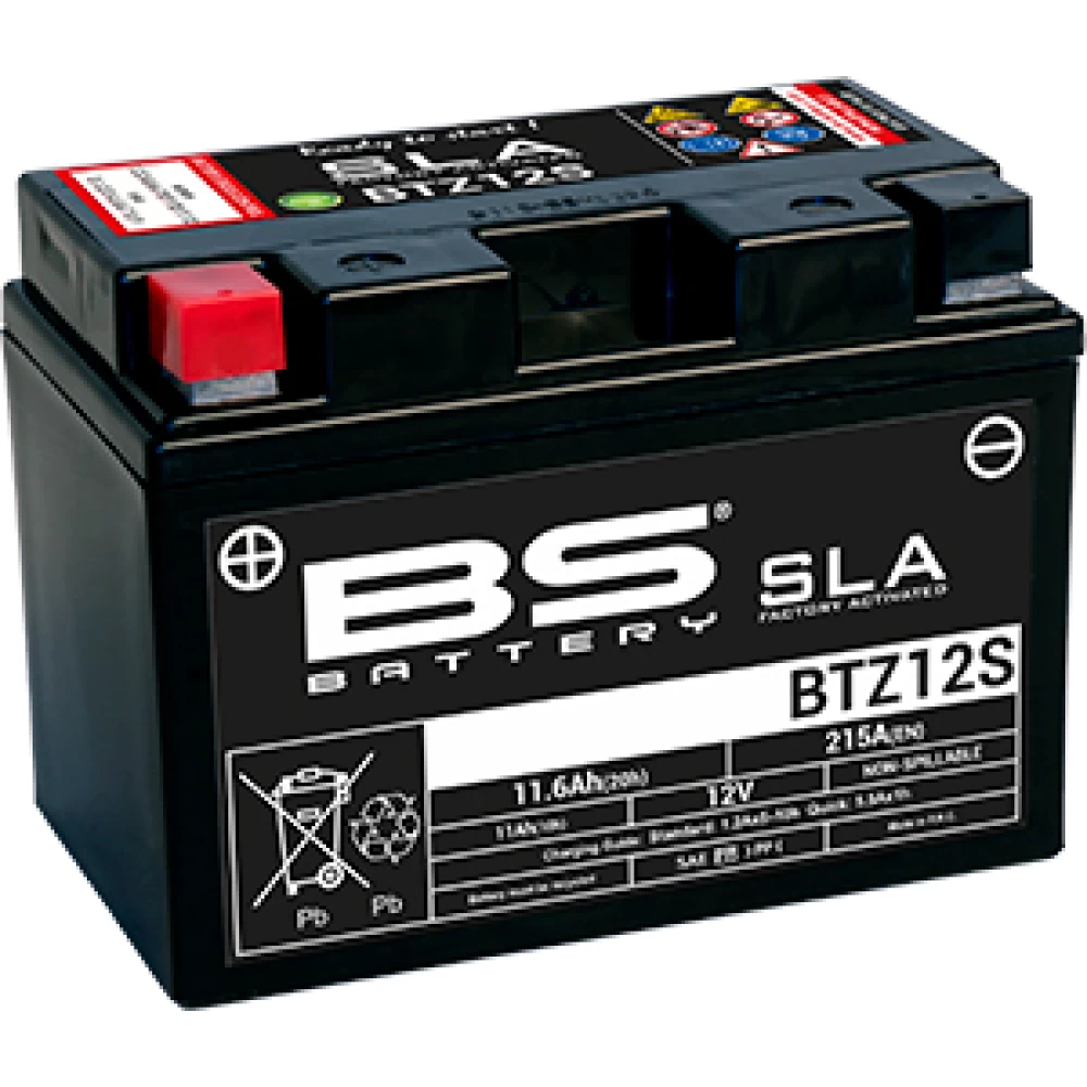 BTZ12S (YTZ12S) SLA Μπαταρία Μοτοσυκλέτας BS 12V 11.6Ah
