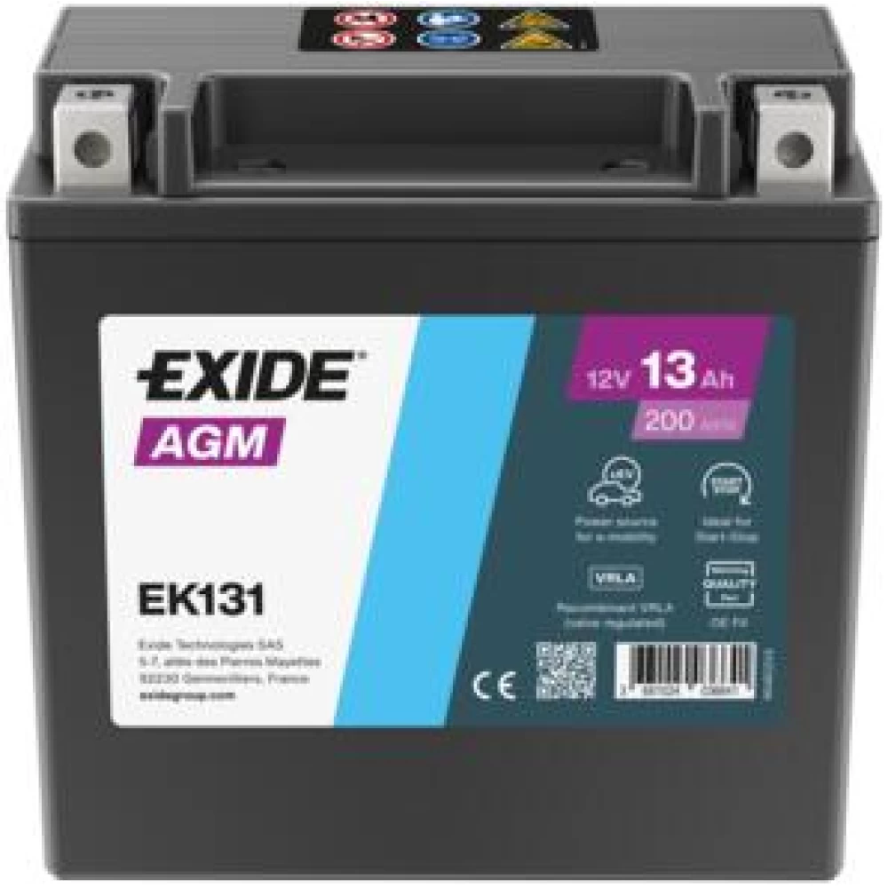 Μπαταρία αυτοκινήτου EK131 EXIDE 13Ah 200A Auxiliary AGM Start - Stop