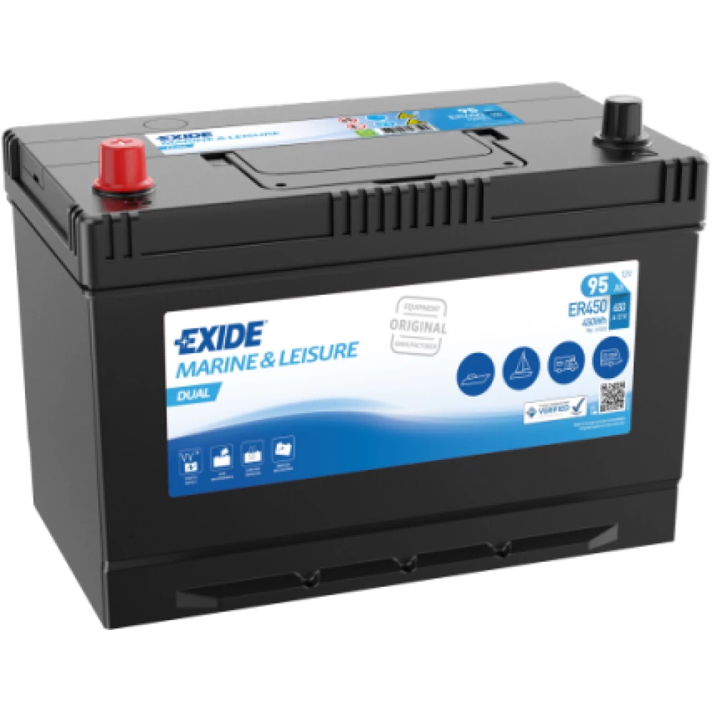 Μπαταρία σκάφους ER450 EXIDE Μarine & Leisure Dual 95Ah 650A