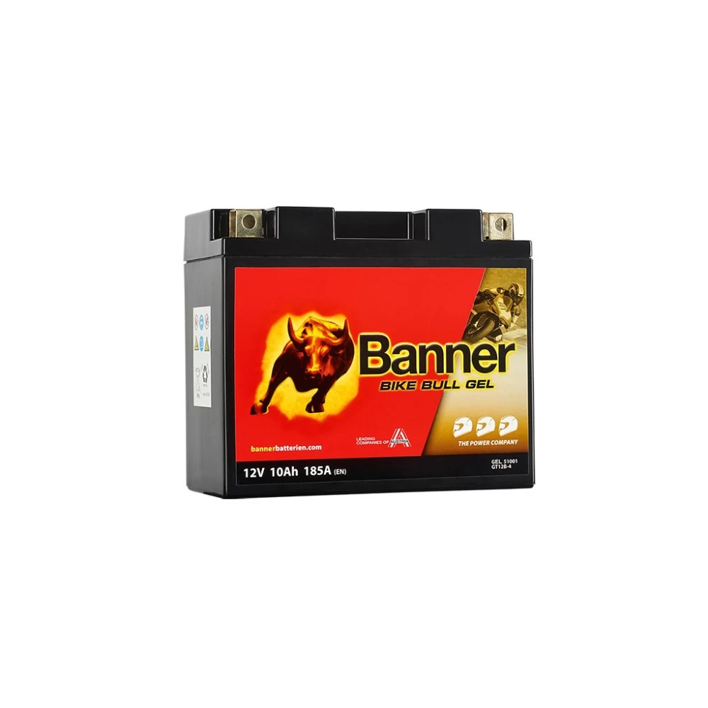 GT12B-4 (YT12B-4, YT12B-BS, GEL 51001) Μπαταρία Μοτοσυκλέτας BANNER Bike Bull Gel 12V 10Ah 190A