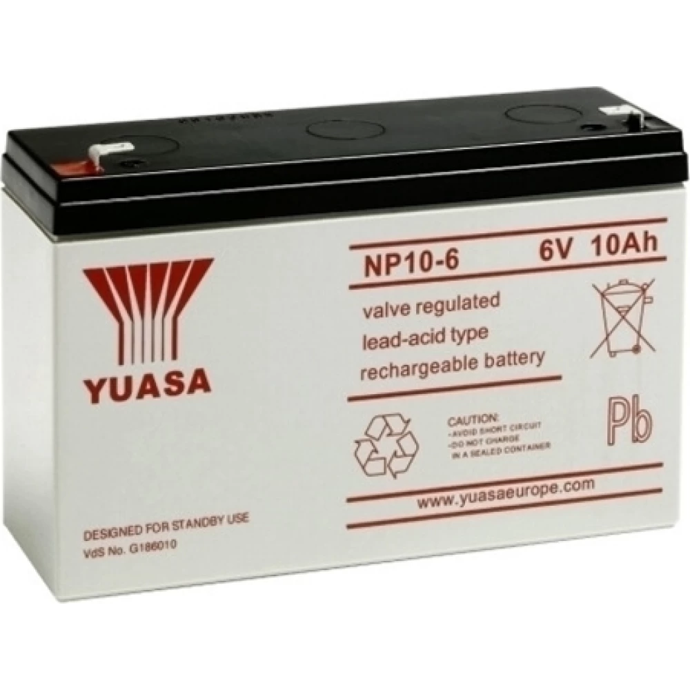 Μπαταρία VRLA-AGM YUASA NP10-6 | 6V 10Ah