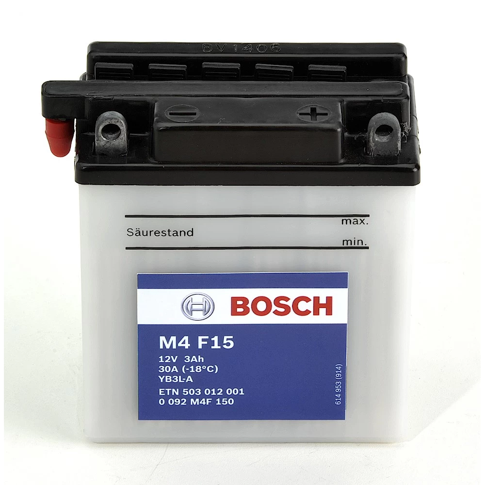 YB3L-A Μπαταρία Μοτοσυκλέτας BOSCH M4F15 3Ah