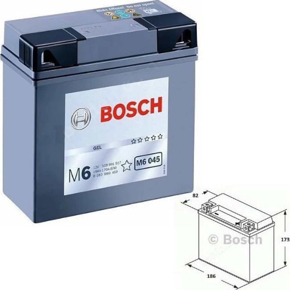 M6045 GEL Μπαταρία Μοτοσυκλέτας BOSCH AGM