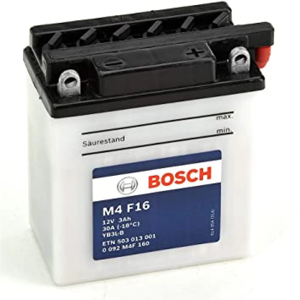 YB3L-B Μπαταρία Μοτοσυκλέτας BOSCH M4F16 3Ah