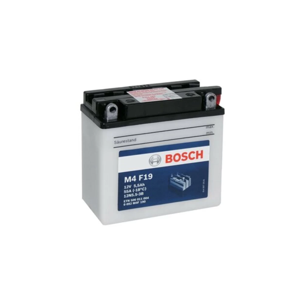 12N5.5-3B Μπαταρία Μοτοσυκλέτας BOSCH M4F19 6Ah