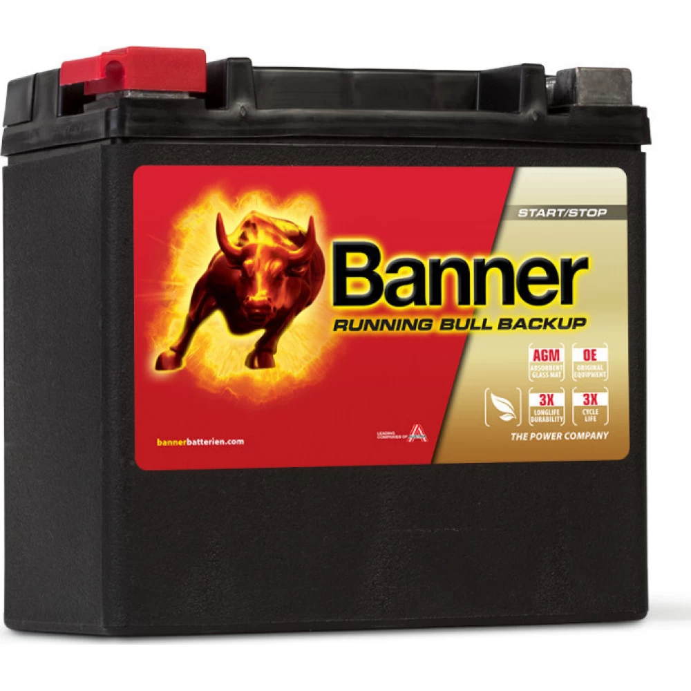 Μπαταρία αυτοκινήτου AUX14 (YTX14-BS) 51400 BANNER Running Bull Back Up 12Ah 200A Auxiliary AGM Start - Stop