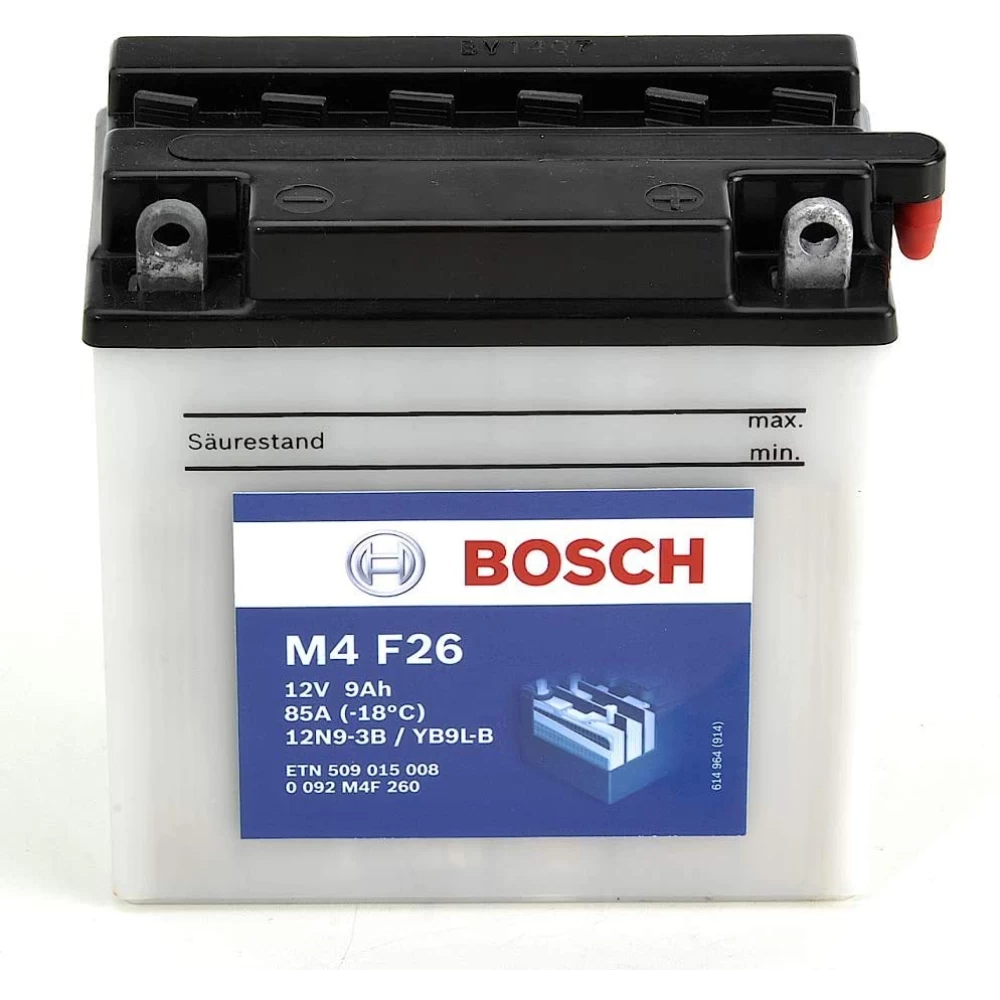 YB9L-B (12N9-3B) Μπαταρία Μοτοσυκλέτας BOSCH M4F26 9Ah