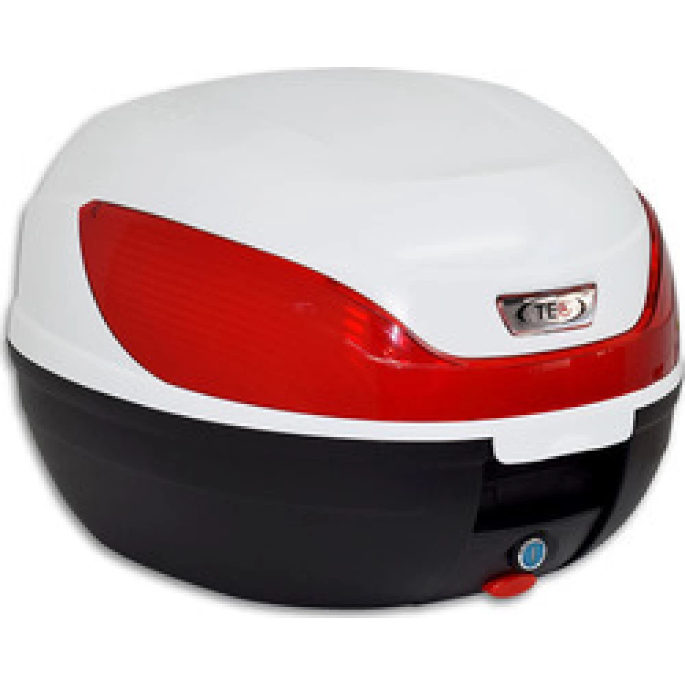 Βαλίτσα Μηχανής TEC/STR 32lt - Άσπρη με κόκκινα κρύσταλλα