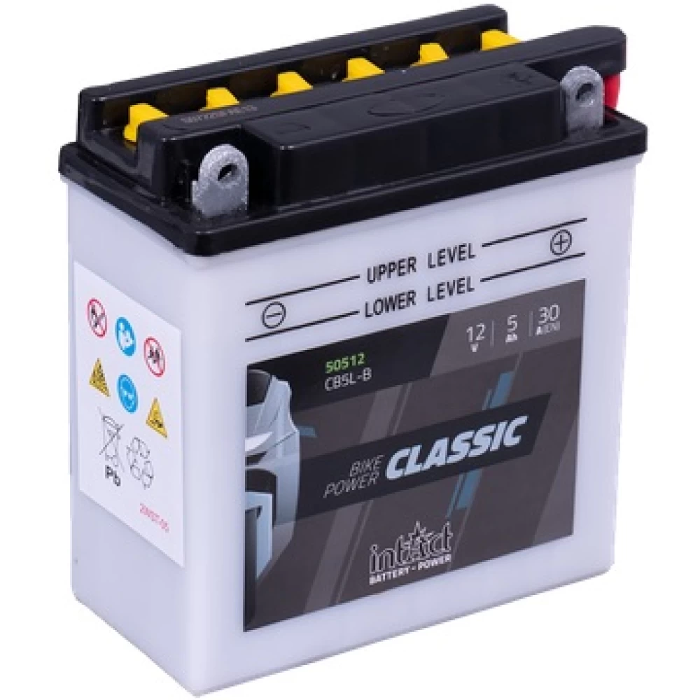 CB5L-B (YB5L-B) Μπαταρία Μοτοσυκλέτας INTACT CLASSIC 12V 5Ah 30A 