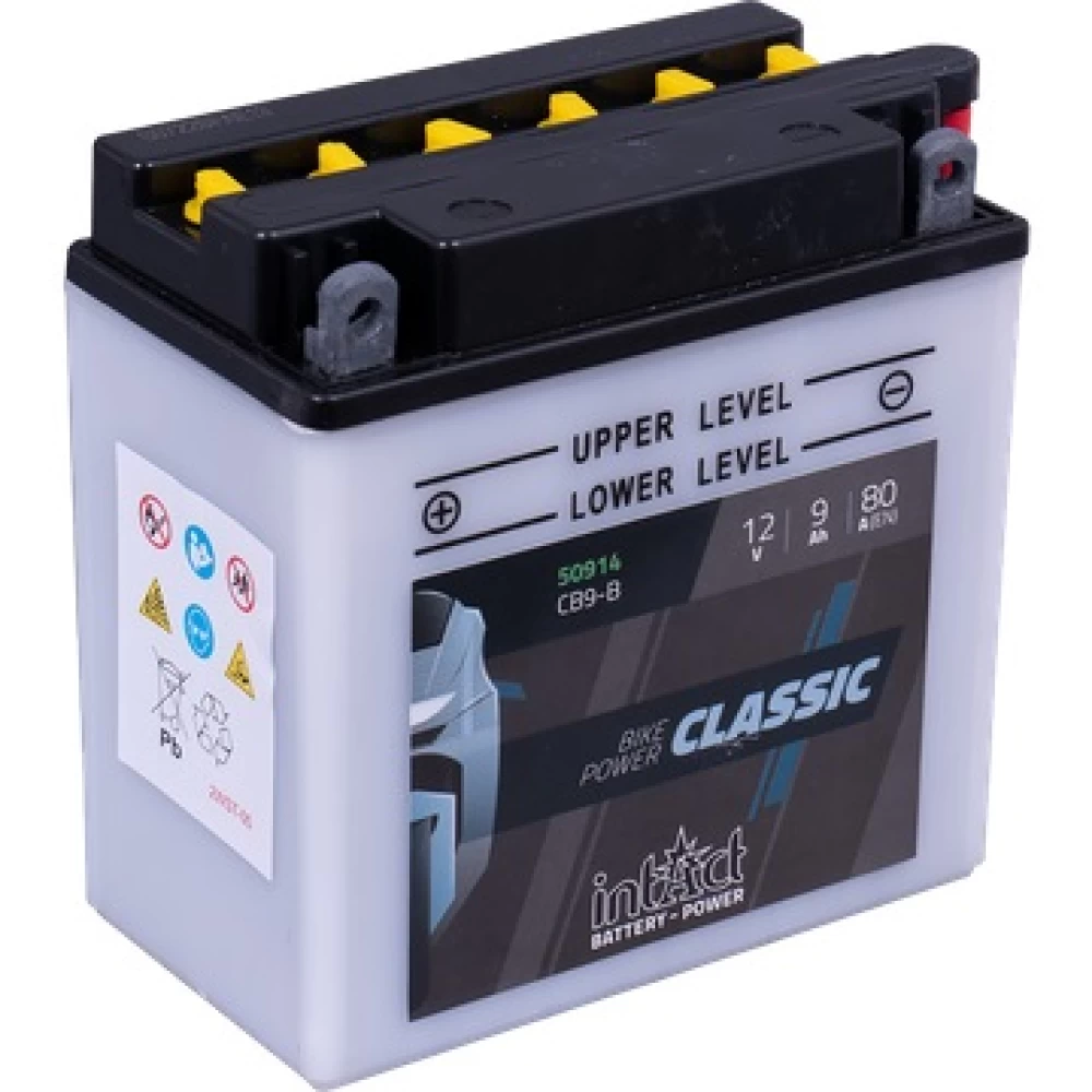 CB9-B (YB9-B) Μπαταρία Μοτοσυκλέτας INTACT CLASSIC 12V 9Ah 80A