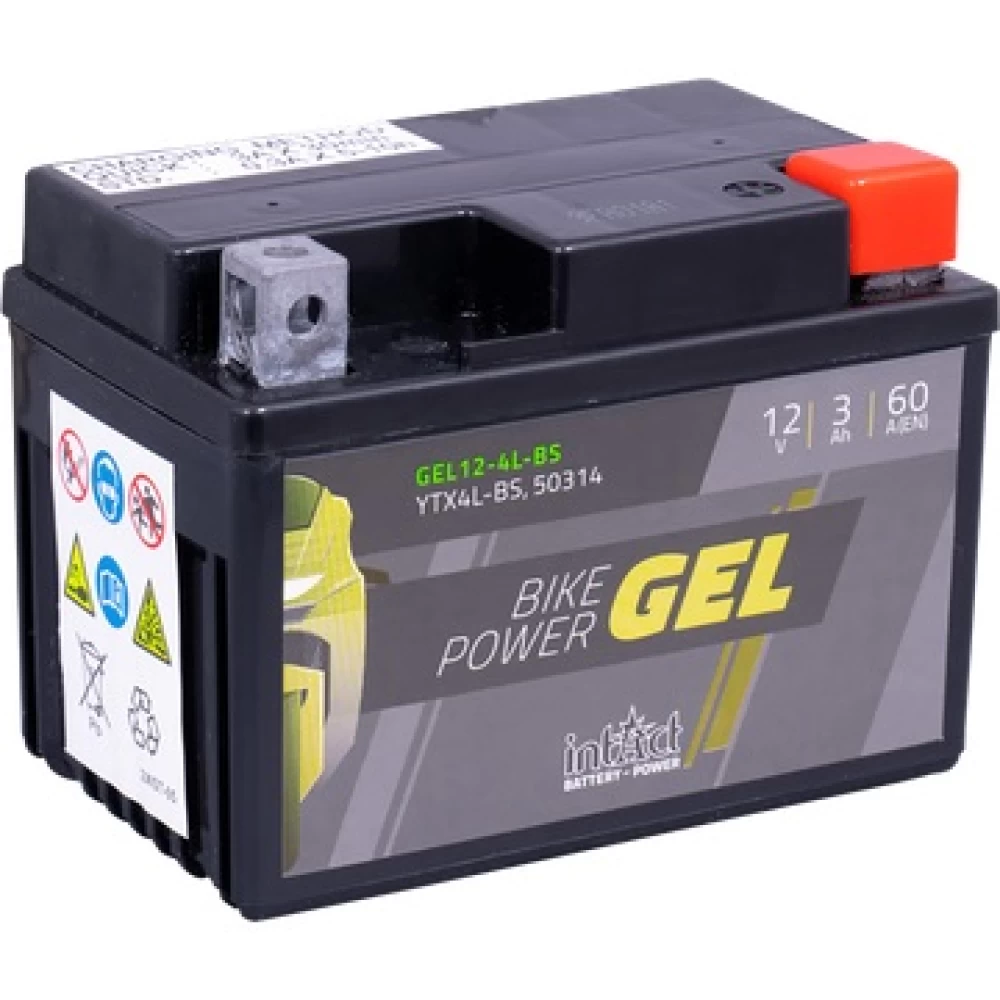 YTX4L-BS Μπαταρία Μοτοσυκλέτας INTACT GEL 12V 3Ah 60A