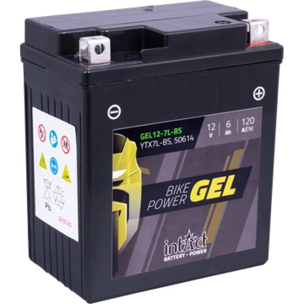 YTX7L-BS Μπαταρία Μοτοσυκλέτας INTACT GEL 12V 6Ah 120A