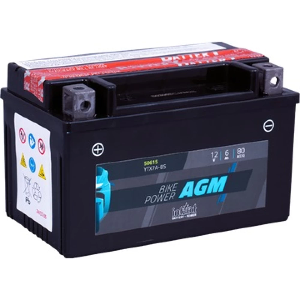 YTX7A-BS Μπαταρία Μοτοσυκλέτας INTACT AGM 12V 6Ah 80A