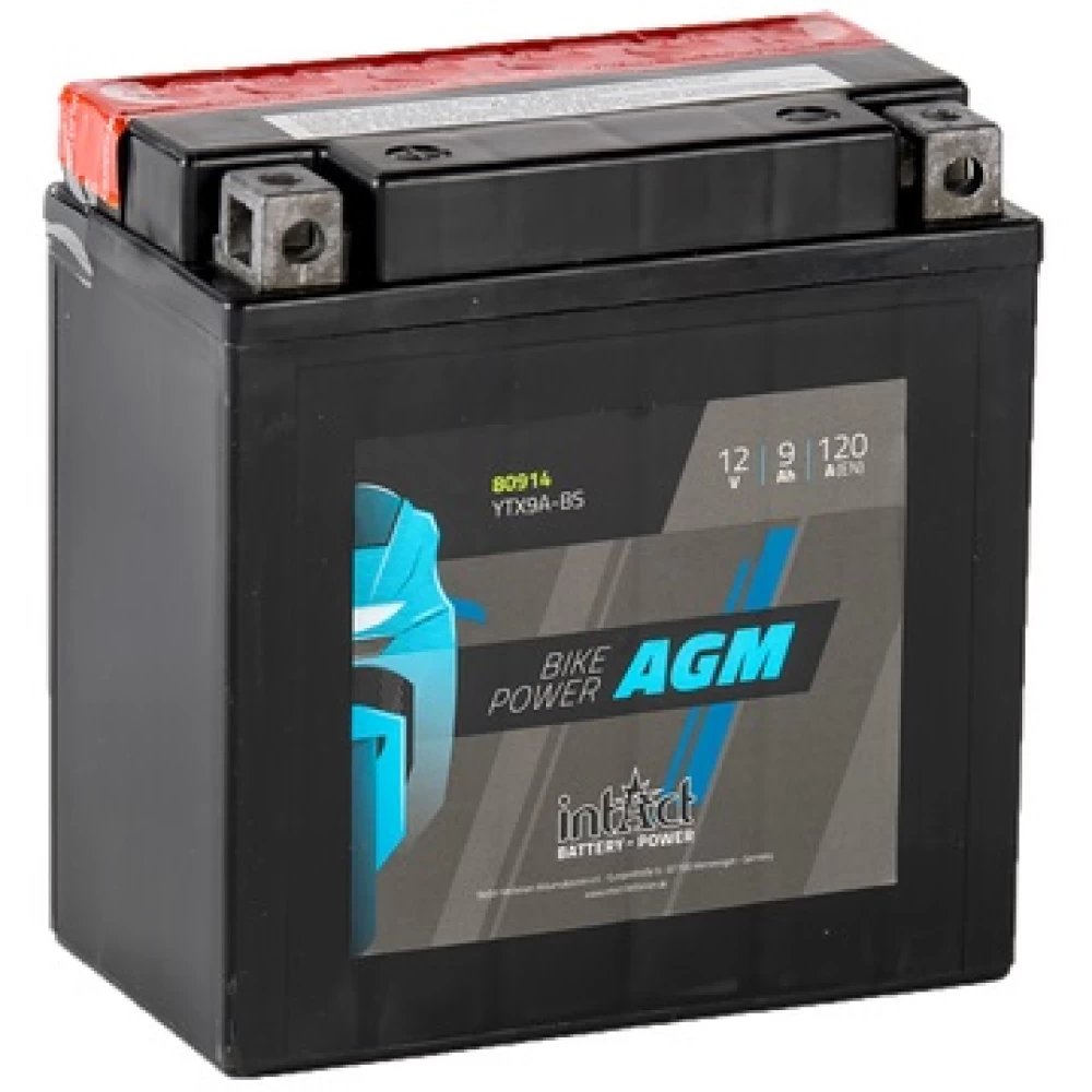 YTX9A-BS Μπαταρία Μοτοσυκλέτας INTACT AGM 12V 9Ah 120A