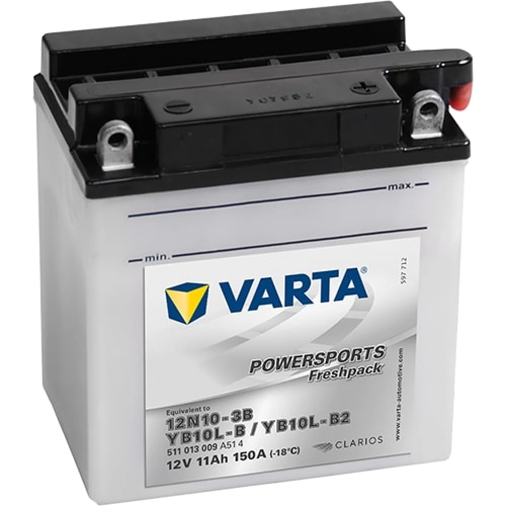YB10L-B/YB10L-B2 Μπαταρία Μοτοσυκλέτας VARTA Powersports Freshpack 11Ah