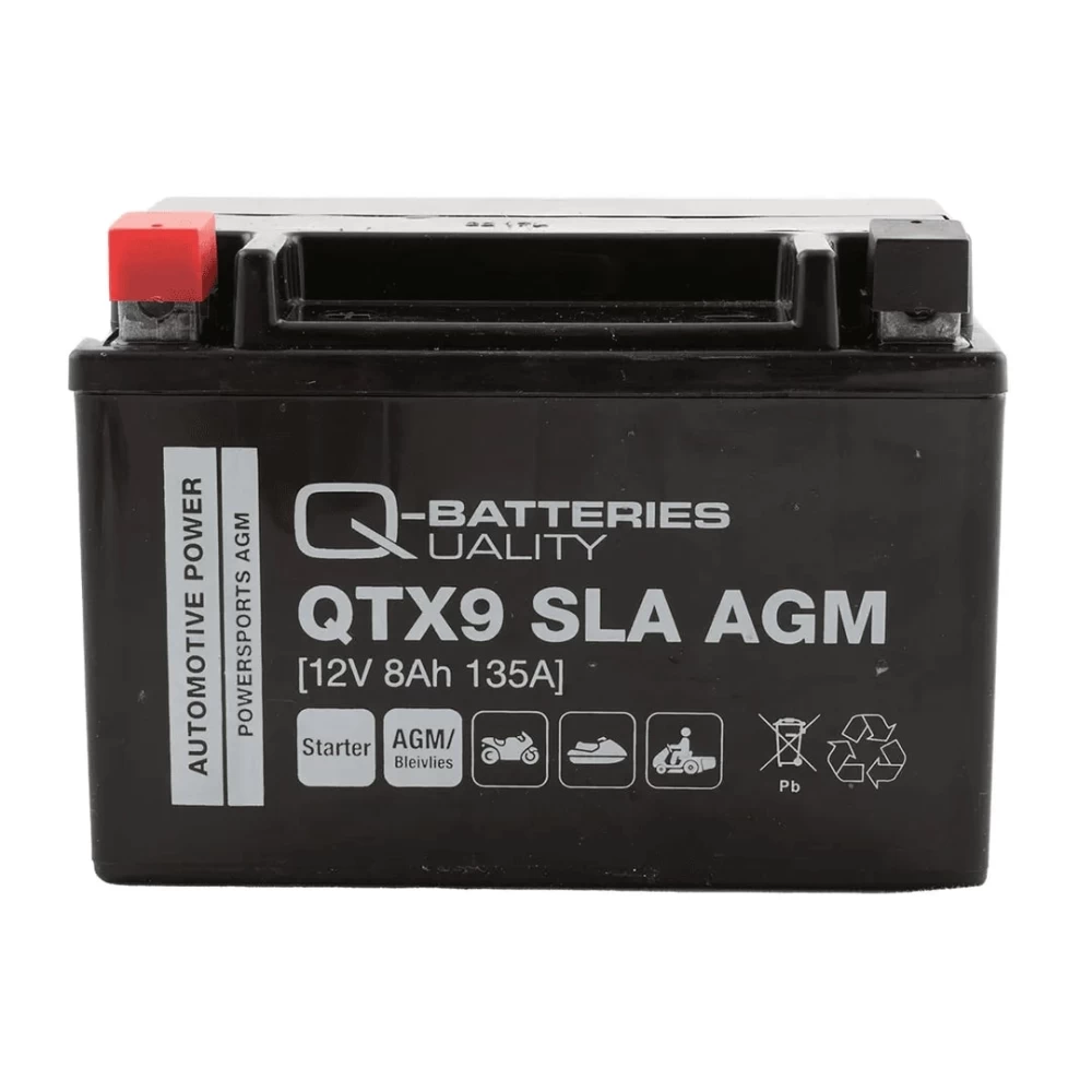 QTX9 SLA (YTX9-BS) Μπαταρία Μοτοσυκλέτας Q-BATTERIES SLA 12V 8Ah 135A