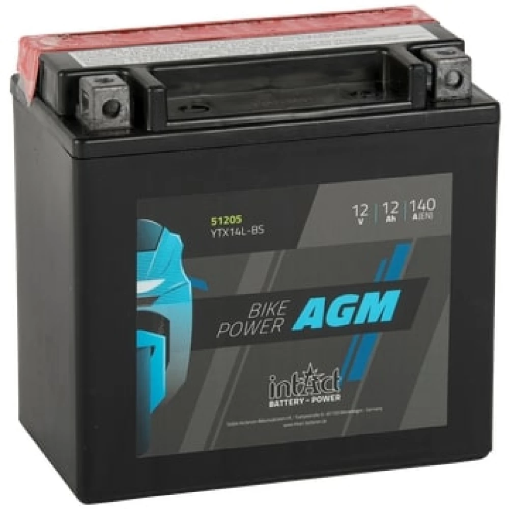 YTX14L-BS Μπαταρία Μοτοσυκλέτας INTACT AGM 12V 12Ah 140A
