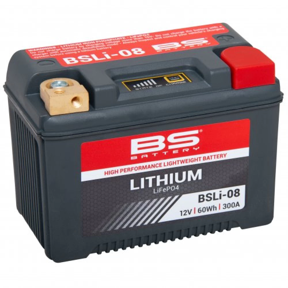 BSLI-08 (YTX14L-BS, YTX15L-BS, YTX18L-BS, YB16CL-B) Μπαταρία Λιθίου Μοτοσυκλέτας BS LiFeP04 12V 60Wh 300Α